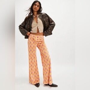 NWT Free People Flare Street Velvet Wide Leg Flare Pants XS